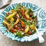 Kürbis-Linsen Salat mit Orangen